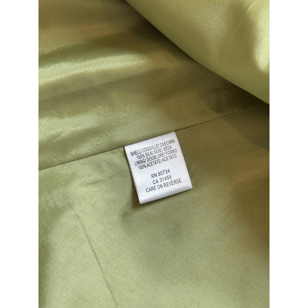 BCBGMAXAZRIA Silk Organza Tiered Bandage Dress Green Women’s 4 Garden Easter - Picture 12 of 16